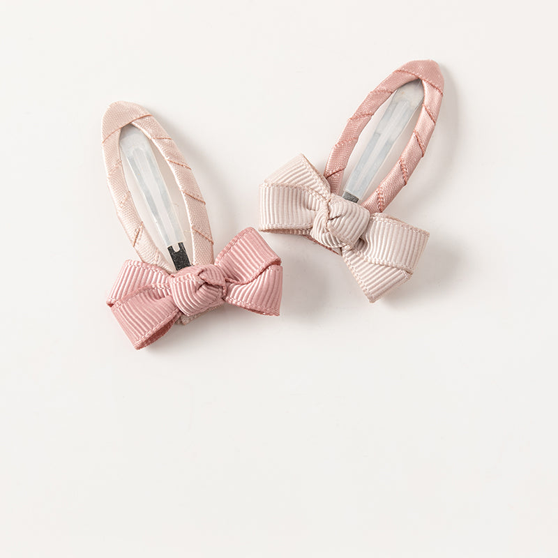 طقم مشابك شعر للبنات الصغيرات – 3 تصاميم (قوس / نجوم / وردي وبنفسجي متعدد الألوان)، إكسسوارات شعر من القماش مع لمسات لامعة للأطفال