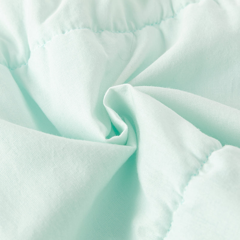 فستان بنات صيفي شبكي باللون الأخضر الفيروزي الفاتح بتنورة كيك متعددة الطبقات