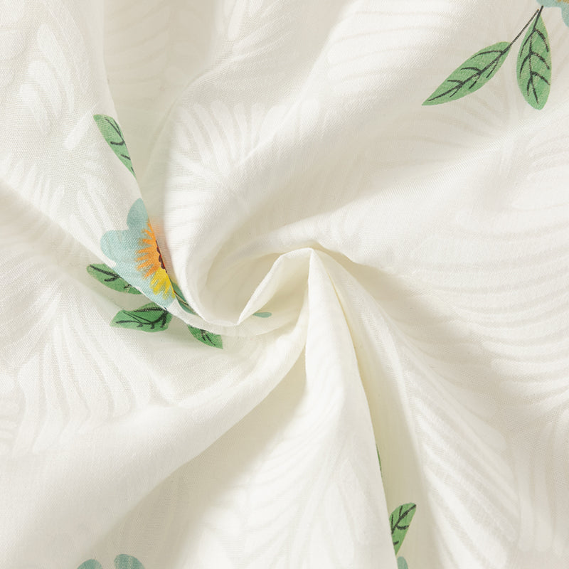 فستان بنات صيفي بطباعة زهرية بقصة على شكل حرف A بأسلوب يومي