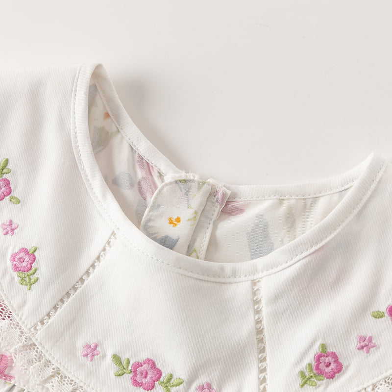 فستان بنات صيفي بدون أكمام بطباعة زهرية مزهرة بقصة على شكل حرف A بأسلوب عطلة