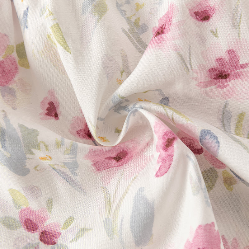 فستان بنات صيفي بدون أكمام بطباعة زهرية مزهرة بقصة على شكل حرف A بأسلوب عطلة