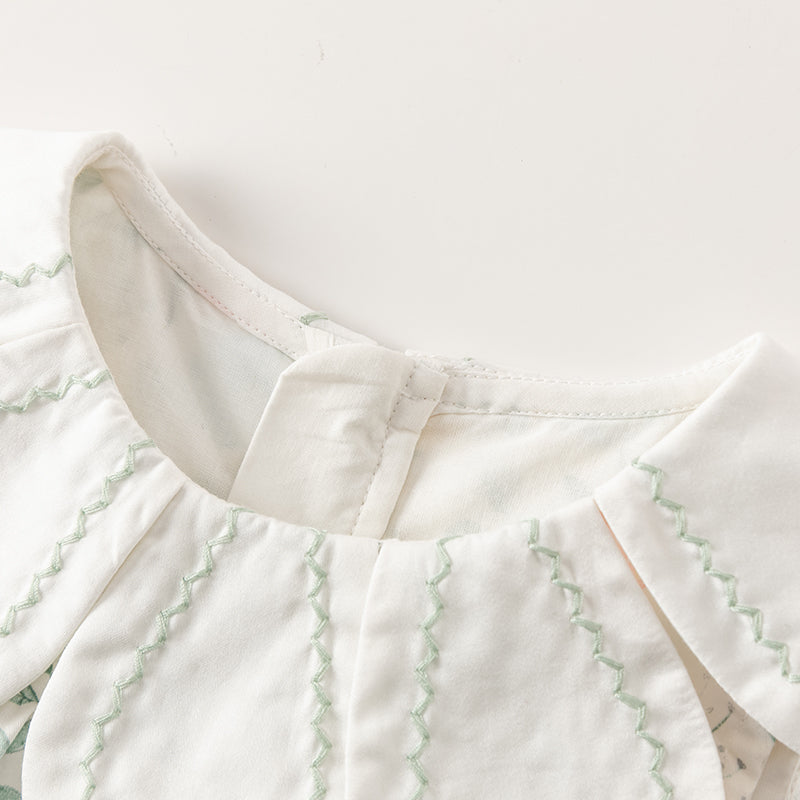 فستان بنات صيفي بطباعة زهرية بقصة على شكل حرف A بأسلوب عطلة