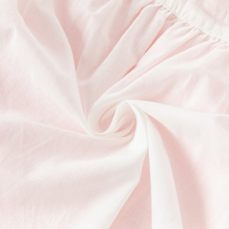 فستان بنات صيفي باللون الوردي من القطن مع زينة على شكل فراشة بأسلوب أميرة