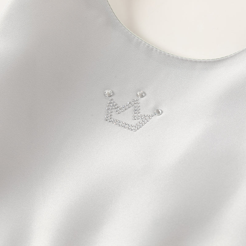 فستان صيفي للبنات الصغيرات بدون أكمام من التول باللون الأخضر على شكل أميرة