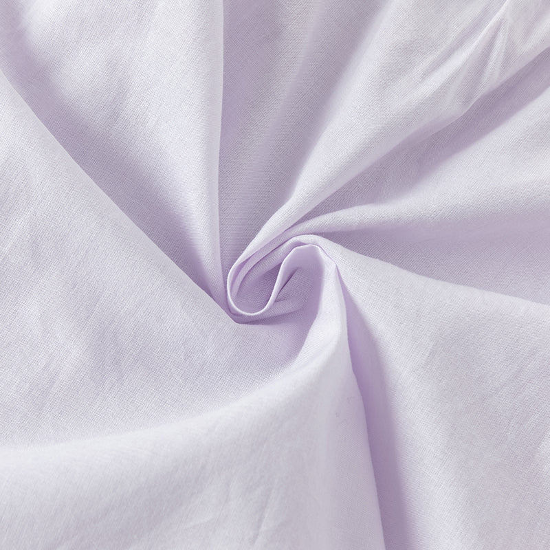 فستان بنات صيفي باللون البنفسجي من قماش محبوك مع تنورة تول، بأسلوب غير رسمي