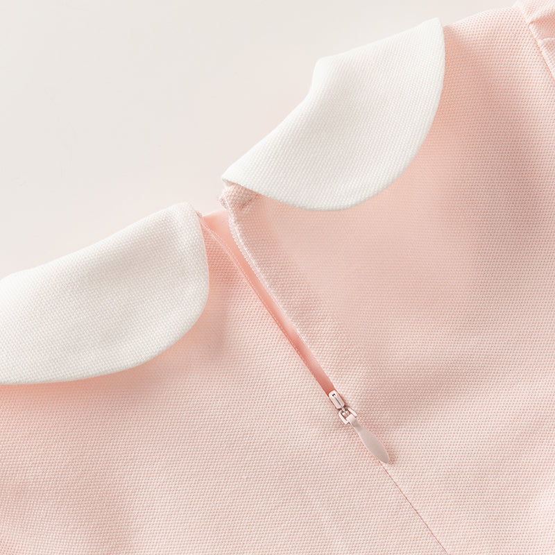 فستان بنات صيفي وردي بأسلوب لطيف