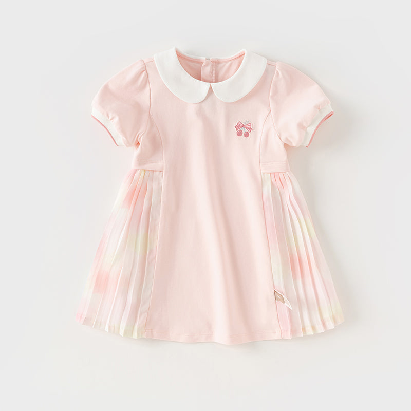 فستان بنات صيفي وردي بأسلوب لطيف