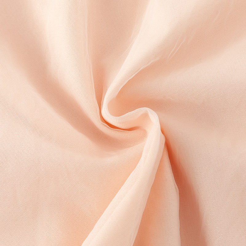 فستان بنات صيفي من التول باللون الوردي بتصميم لطيف