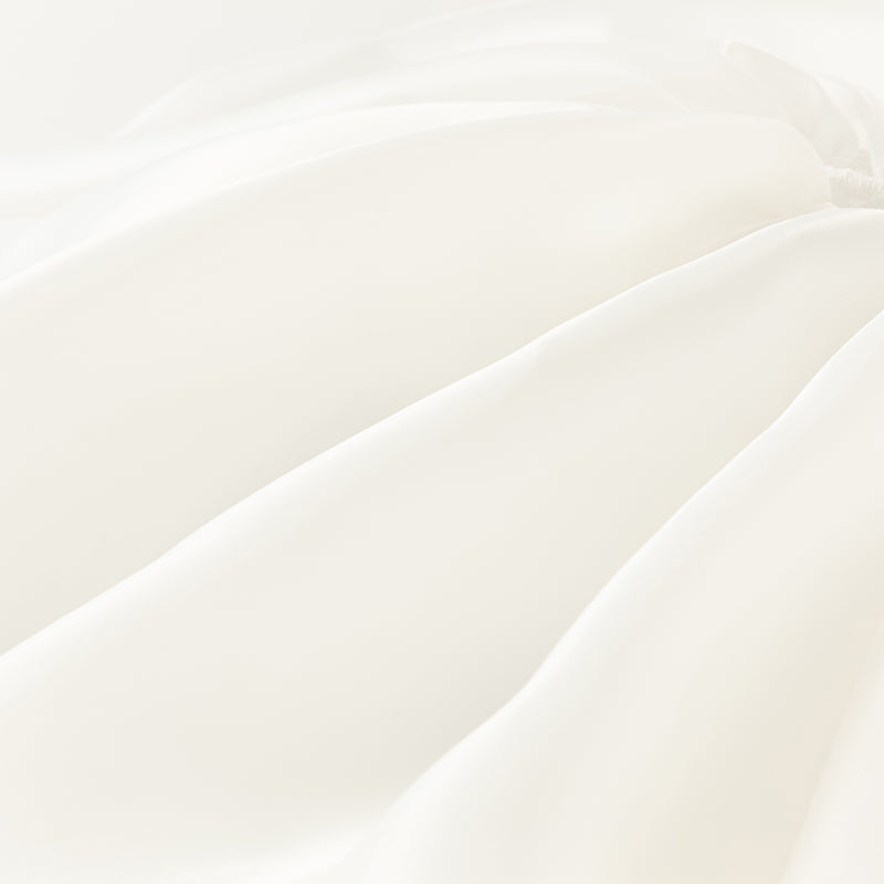 فستان صيفي فاخر للبنات الصغيرات من التول الأبيض بدون أكمام