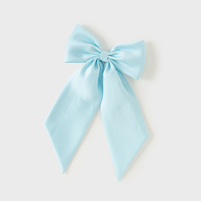 فستان صيفي للبنات الصغيرات بدون أكمام من التول الأزرق مزين بعقدة قابلة للإزالة بتصميم أنيق