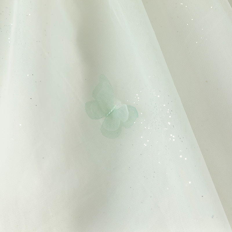 فستان بنات صيفي من التول باللون الأخضر النعناعي بأسلوب غير رسمي