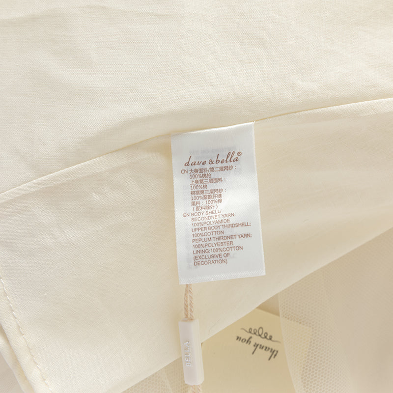 فستان أميرة شبكي للفتيات الصغيرات في الصيف باللون الأصفر الفاتح بدون أكمام مع تطريز