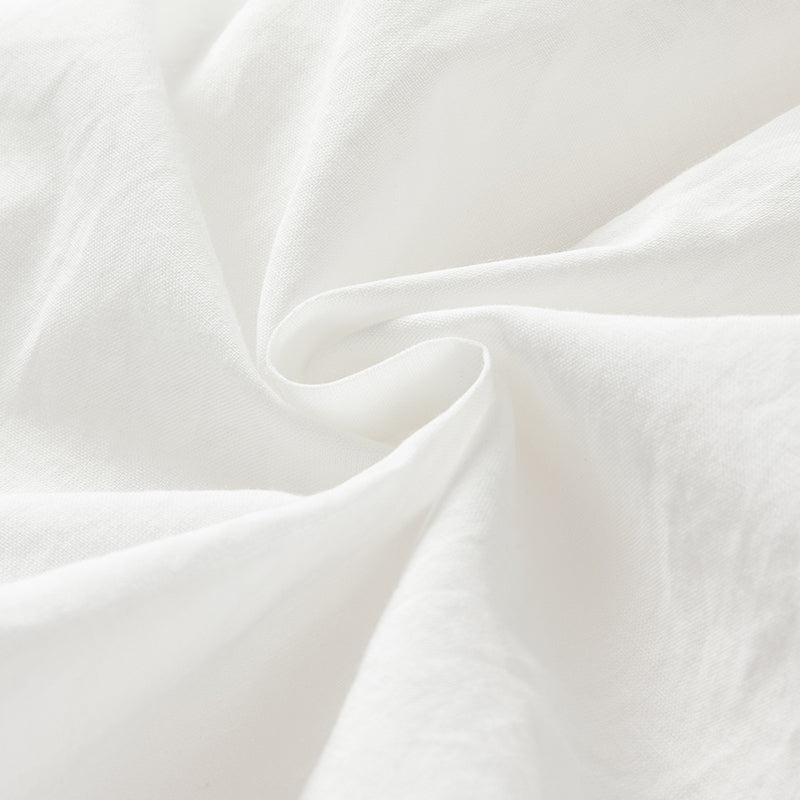 فستان صيفي للبنات باللون الأبيض العاجي بأكمام منفوشة من شبكة (يشمل حقيبة كتف)