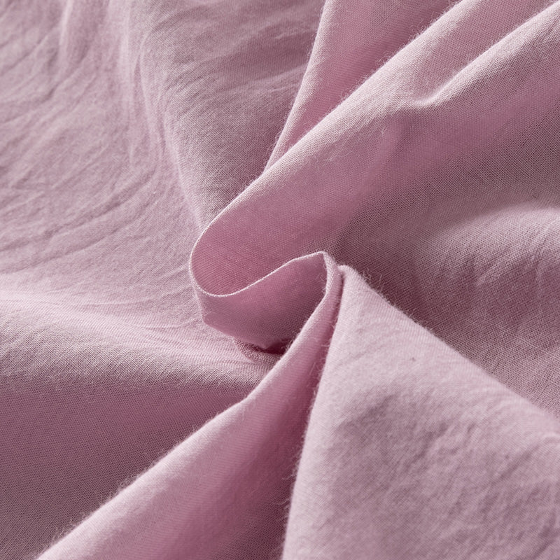 فستان صيفي للبنات الصغيرات من التول باللون بنفسجي غباري بأكمام مزخرفة متطايرة (يشمل حقيبة كروس)