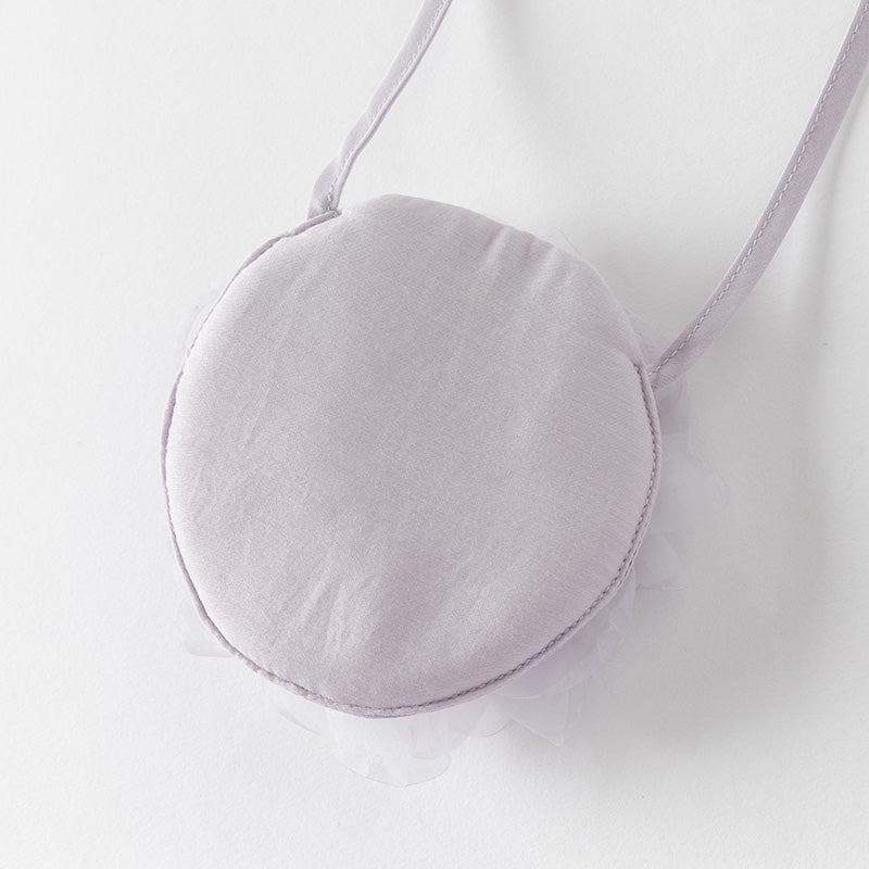 فستان صيفي للفتيات الصغيرات باللون البنفسجي الغباري من قماش شبكي مطرز بدون أكمام على طراز الأميرة