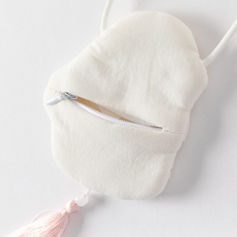 فستان بنات صيفي من التول باللون البيج بأسلوب صيني عصري (يشمل حقيبة كروس)