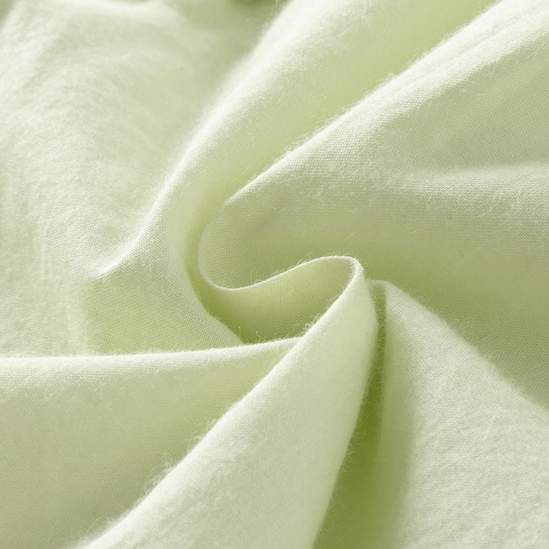 فستان بنات صيفي من التول باللون الأخضر الفاصولياء بأسلوب صيني عصري (يشمل حقيبة كروس)