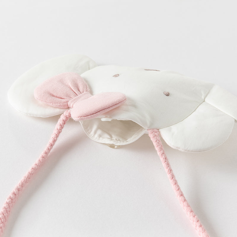 فستان بنات صيفي من القطن باللون الوردي بأسلوب غير رسمي (يشمل حقيبة كروس)