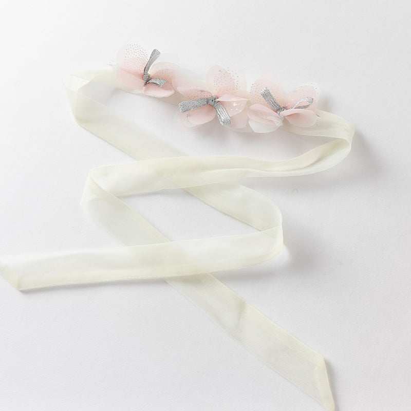 فستان صيفي للبنات الصغيرات من التول باللون الأصفر بدون أكمام مزين بالزهور