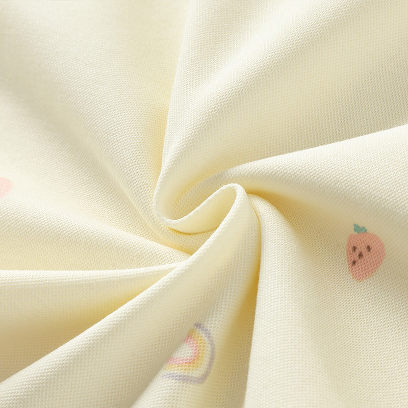 فستان بنات صيفي بدون أكمام باللون الوردي/الأصفر بتصميم رياضي وياقة بولو