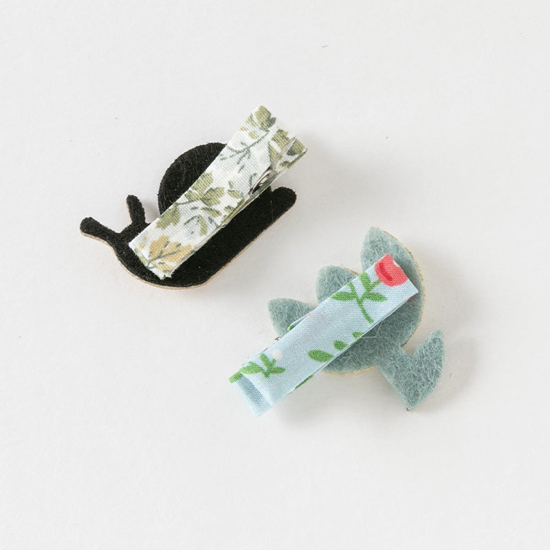 طقم مشابك شعر للأطفال - 4 تصاميم (المحيط / الأرنب / الحلزون / النجوم) إكسسوارات شعر من القماش واللمعان