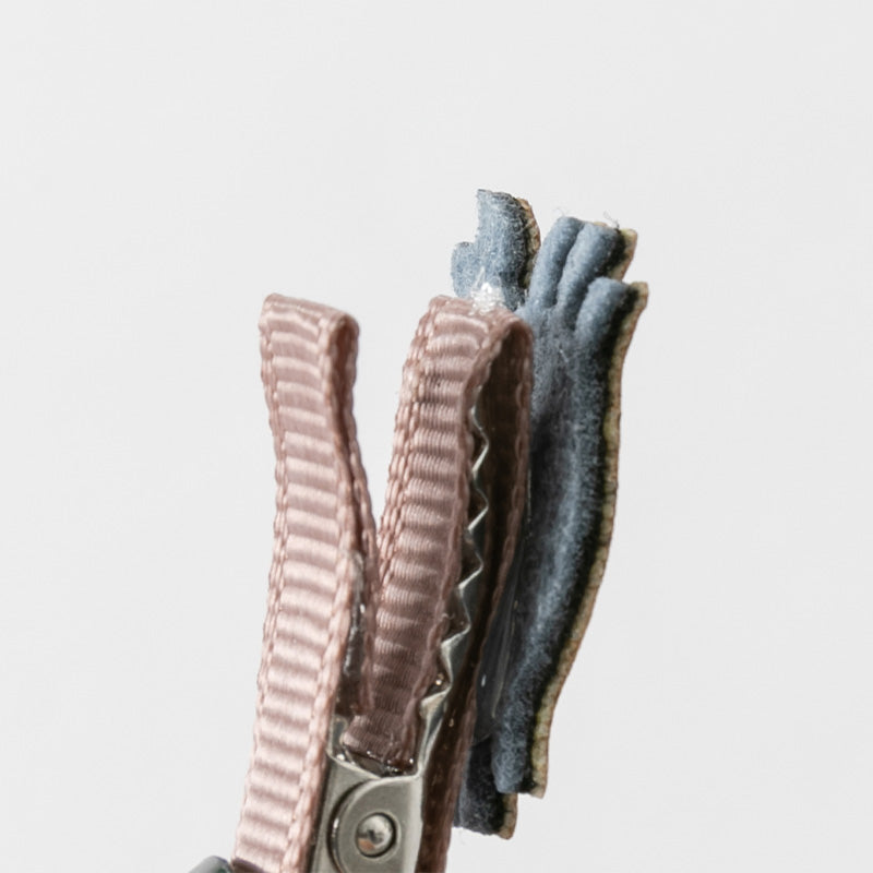 طقم مشابك شعر للأطفال - 4 تصاميم (المحيط / الأرنب / الحلزون / النجوم) إكسسوارات شعر من القماش واللمعان