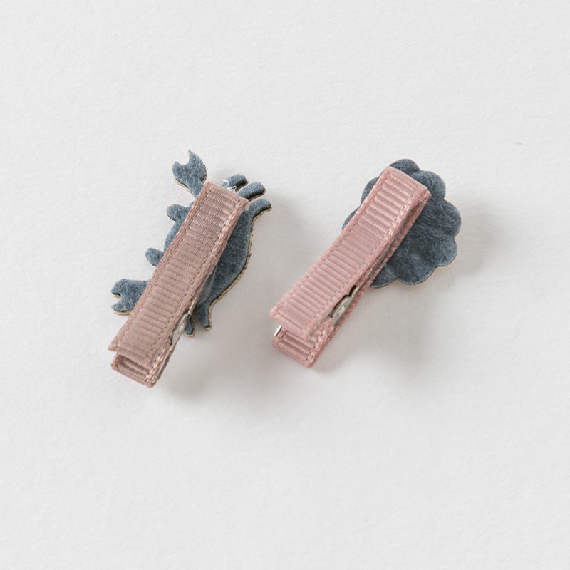 طقم مشابك شعر للأطفال - 4 تصاميم (المحيط / الأرنب / الحلزون / النجوم) إكسسوارات شعر من القماش واللمعان