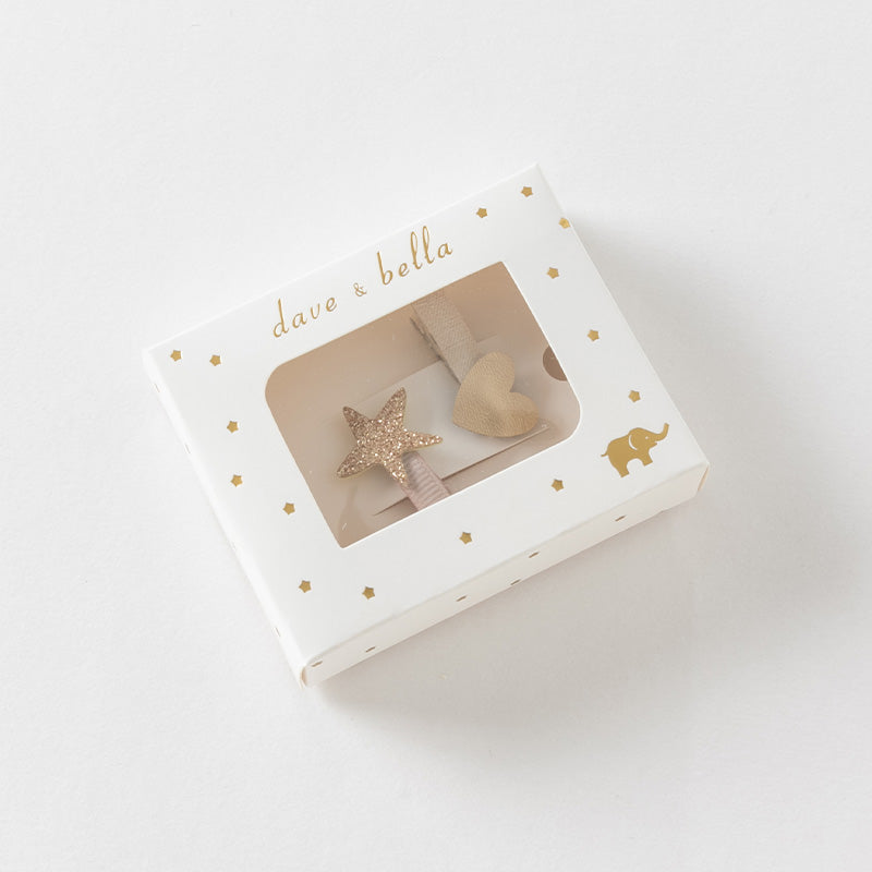 طقم مشابك شعر للأطفال - 4 تصاميم (المحيط / الأرنب / الحلزون / النجوم) إكسسوارات شعر من القماش واللمعان