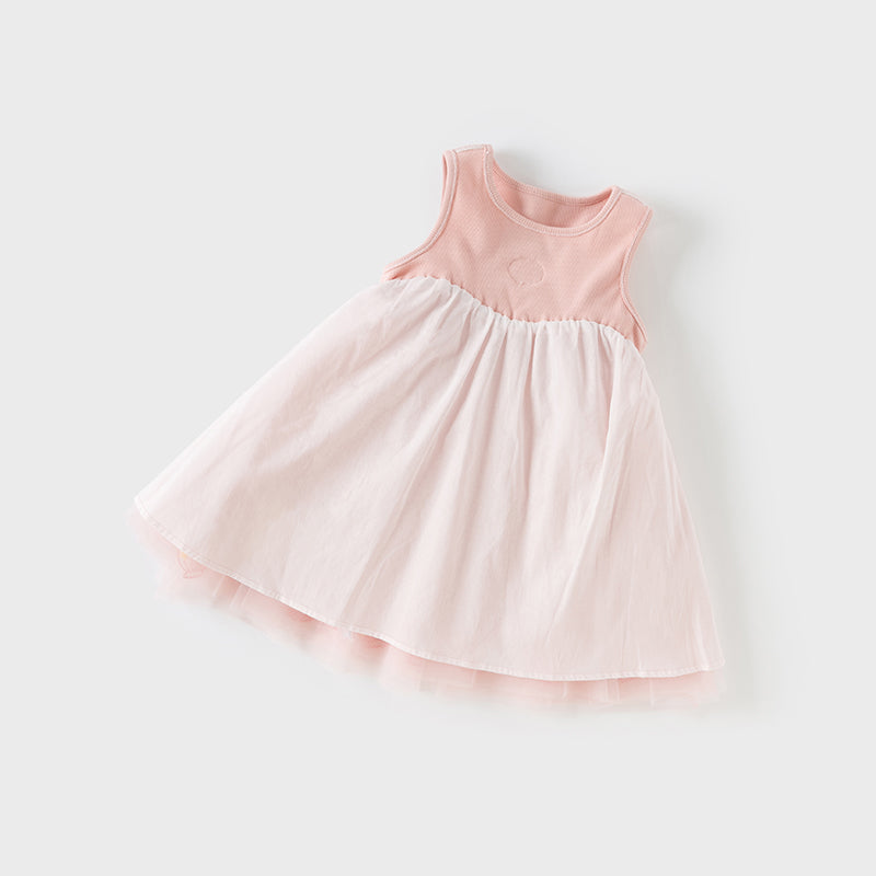 فستان صيفي للبنات من التول الوردي بتصميم أميرة أنيق