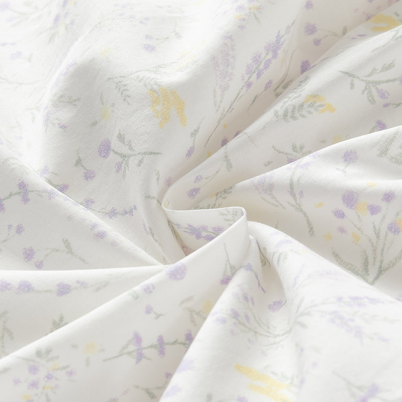 فستان بنات صيفي من القطن الخالص بأكمام كاب بطباعة زهرية بأسلوب لطيف