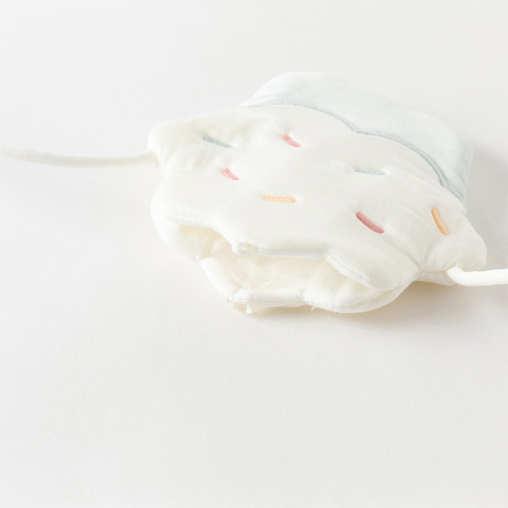 فستان بنات صيفي وردي بدون أكمام من التول بتطريز حلويات مع حقيبة كروس بودي بشكل كب كيك