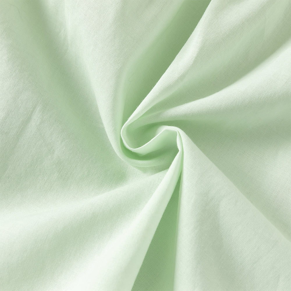 فستان بنات صيفي بدون أكمام من التول بتطريز فراشات وزهور - بيج وأخضر تفاحي