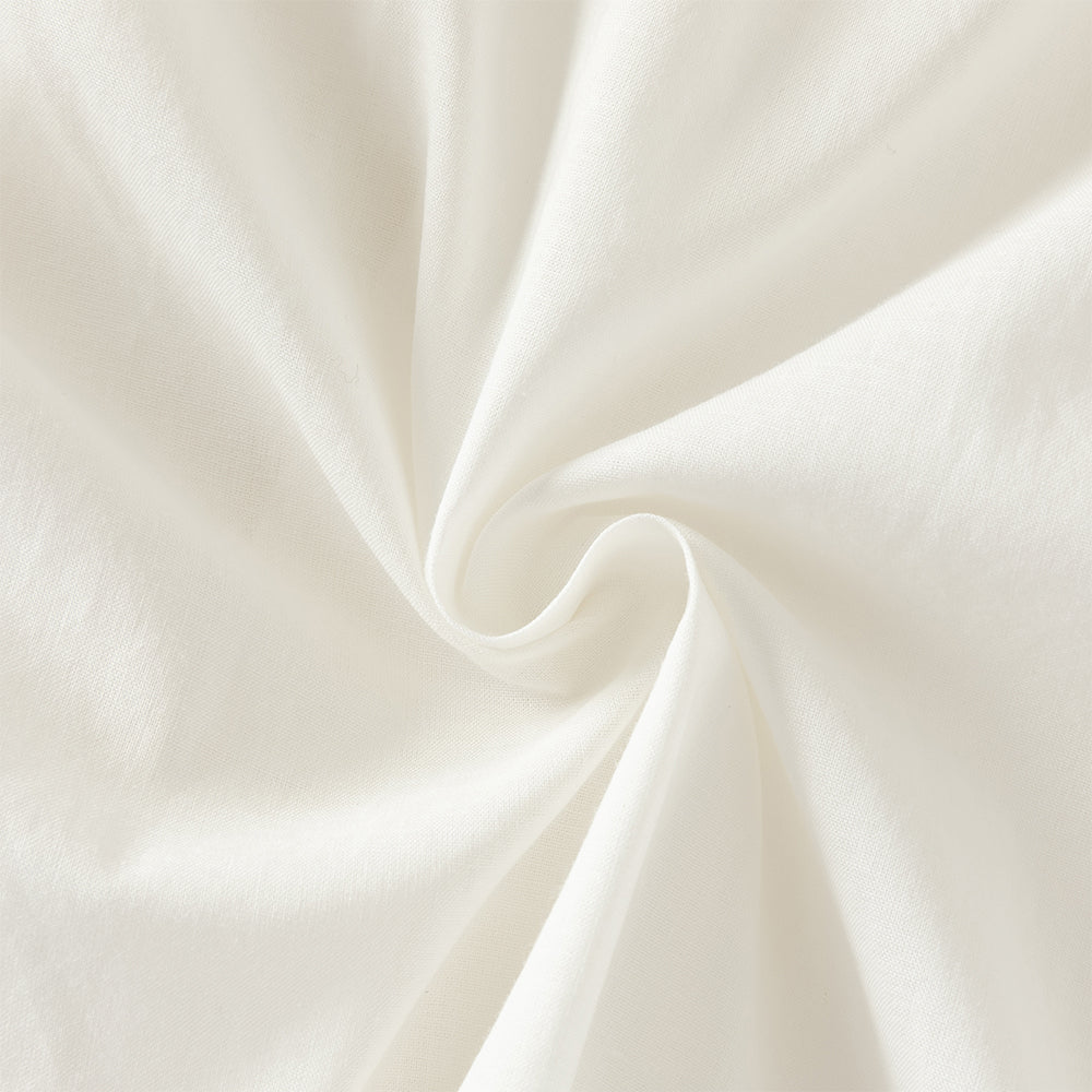 فستان بنات صيفي من التول بلون بيج ووردي فاتح بياقة تشيباو وأكمام قصيرة مع تطريز زهور بأسلوب أميرة