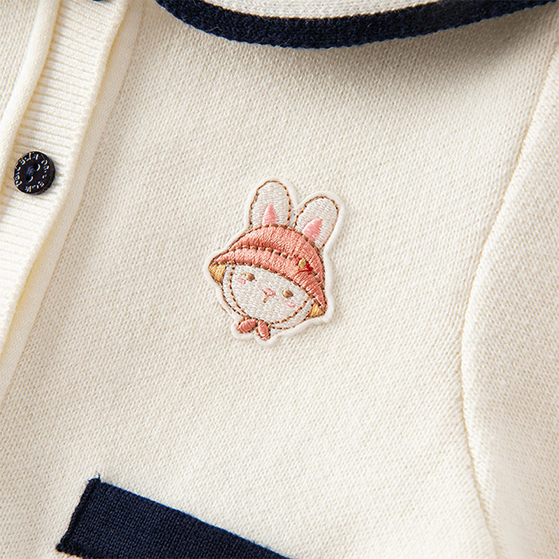 فستان بنات طويل الأكمام من قماش محبوك باللون البيج مع تنورة تول بأسلوب أميرة