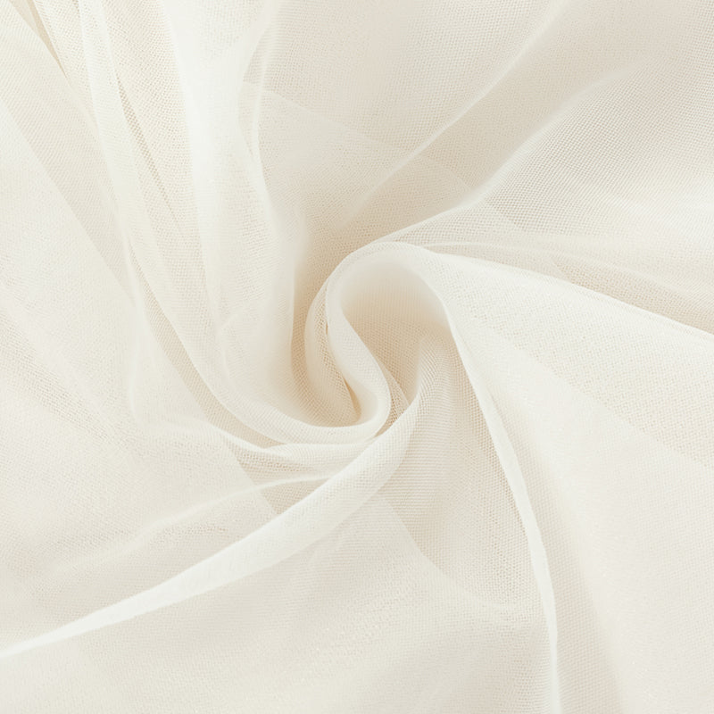 فستان بنات طويل الأكمام من التول باللون البيج بأسلوب أميرة مع تطريز فاخر