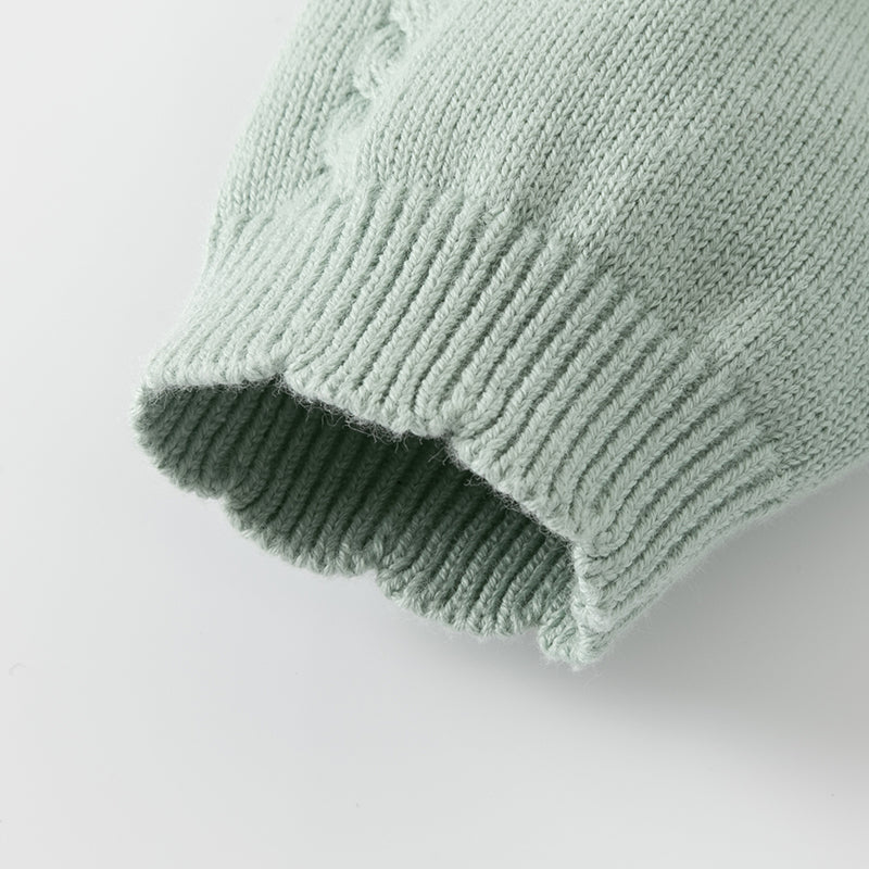 فستان بنات بأكمام طويلة باللون الأخضر المائي من قماش محبوك وتنورة تول تصميم أميري