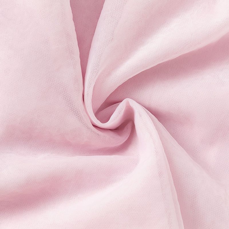 فستان بنات طويل الأكمام من التول باللون الأرجواني الوردي بأسلوب صيني عصري (يشمل حقيبة كروس)