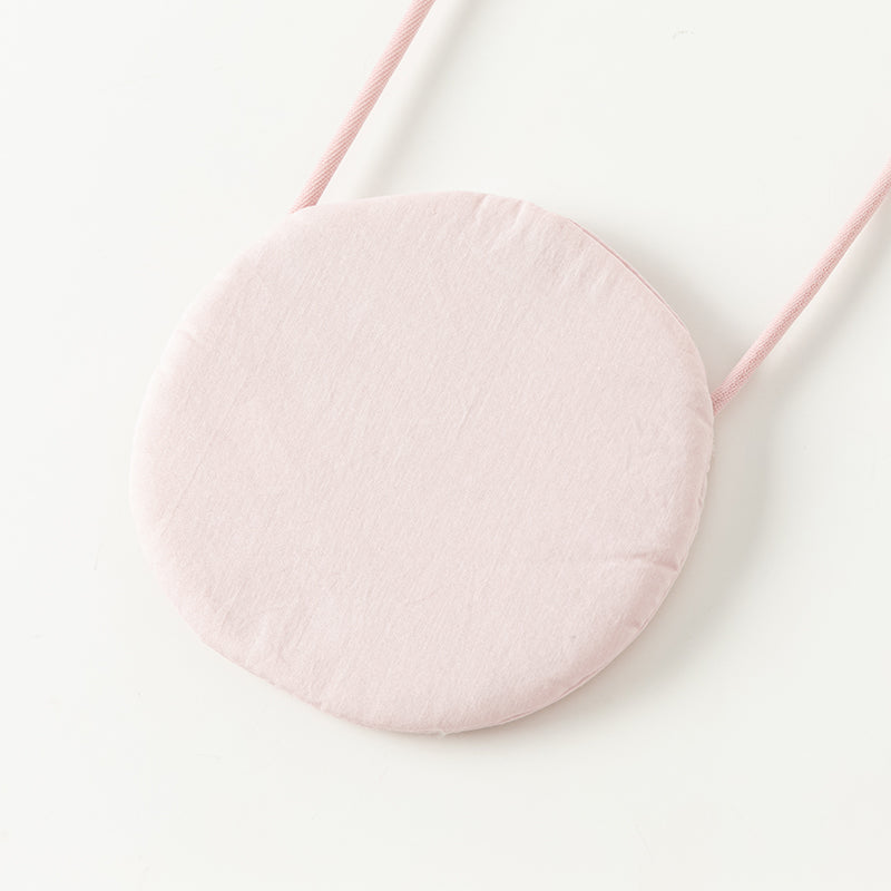 فستان للبنات الصغيرات بأكمام طويلة من التول الوردي بتصميم أنيق مزين بتطريز زهور (يشمل حقيبة كروس)