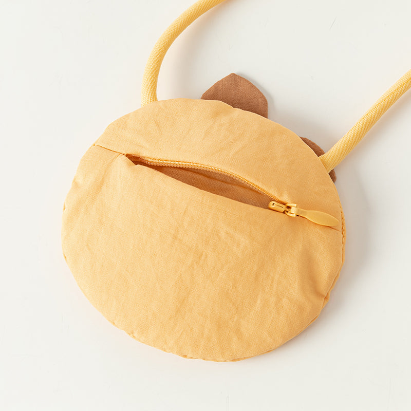 فستان بنات طويل الأكمام من التول باللون البرتقالي بأسلوب لطيف(يشمل حقيبة كروس)