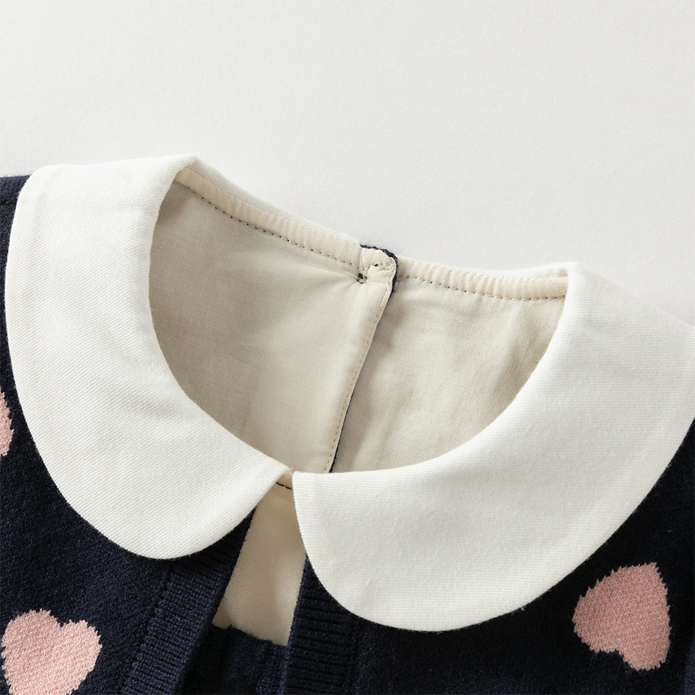 فستان طويل الأكمام للبنات من قماش محبوك باللون الكحلي مع تنورة تول باللون الأصفر بأسلوب أميرة