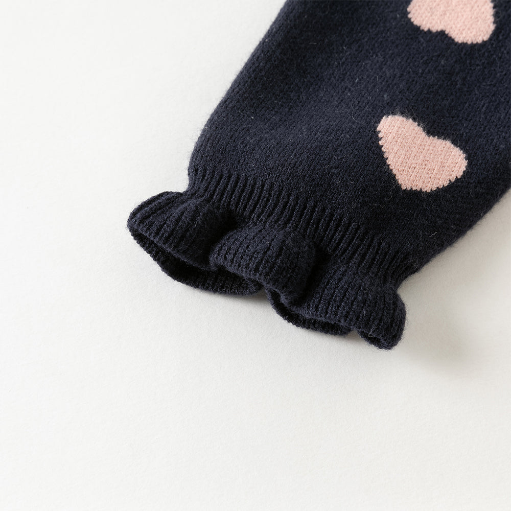 فستان طويل الأكمام للبنات من قماش محبوك باللون الكحلي مع تنورة تول باللون الأصفر بأسلوب أميرة