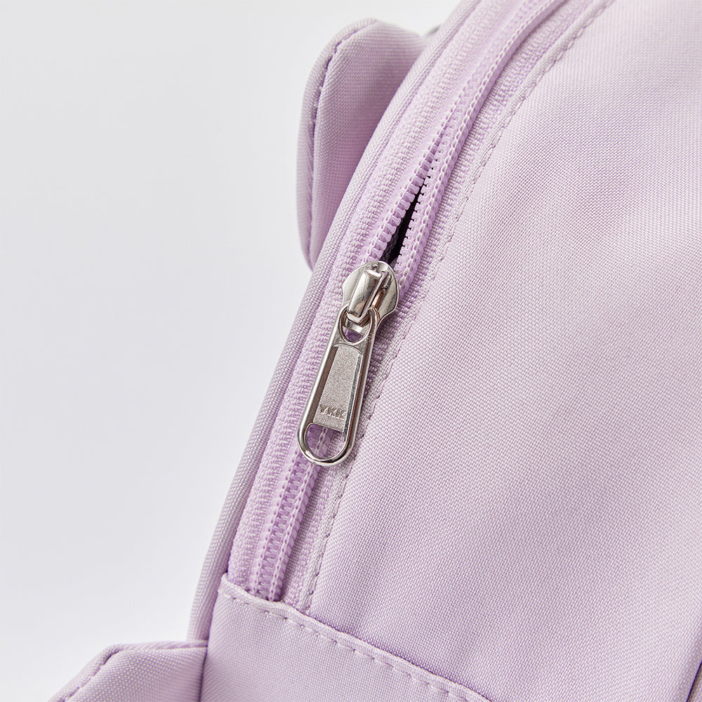 حقيبة ظهر مدرسية خفيفة للأطفال بلون بنفسجي بتصميم قطة لطيفة