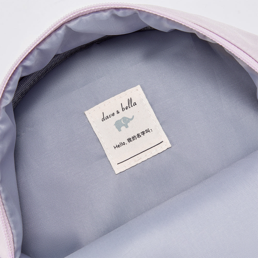 حقيبة ظهر مدرسية خفيفة للأطفال بلون بنفسجي بتصميم قطة لطيفة