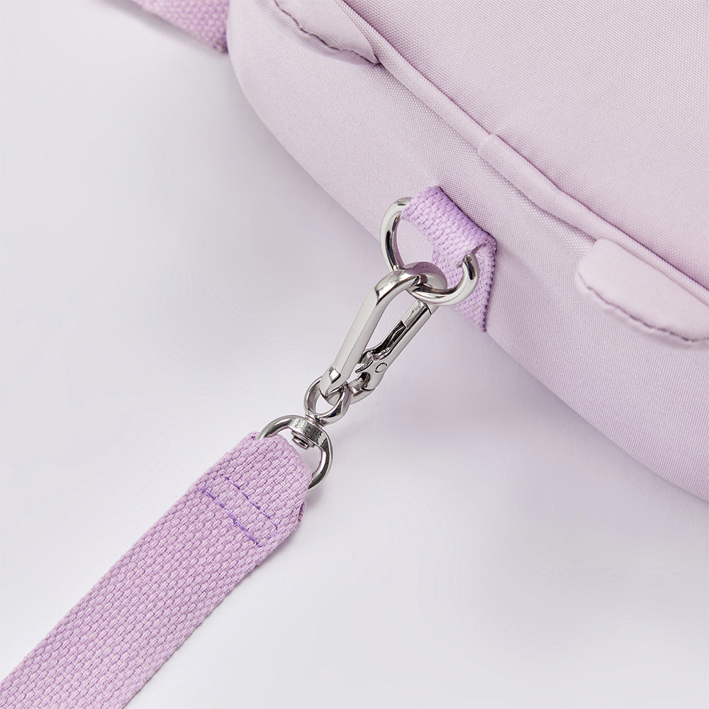 حقيبة ظهر مدرسية خفيفة للأطفال بلون بنفسجي بتصميم قطة لطيفة