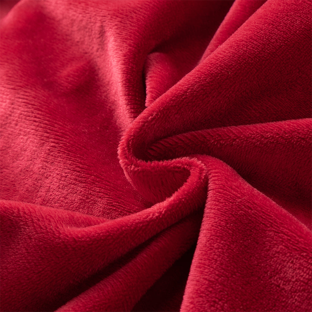 فستان أميرة بناتي مخملي أحمر مع تنورة تول بأكمام طويلة – تصميم شتوي مزين بالورود المكشكشة