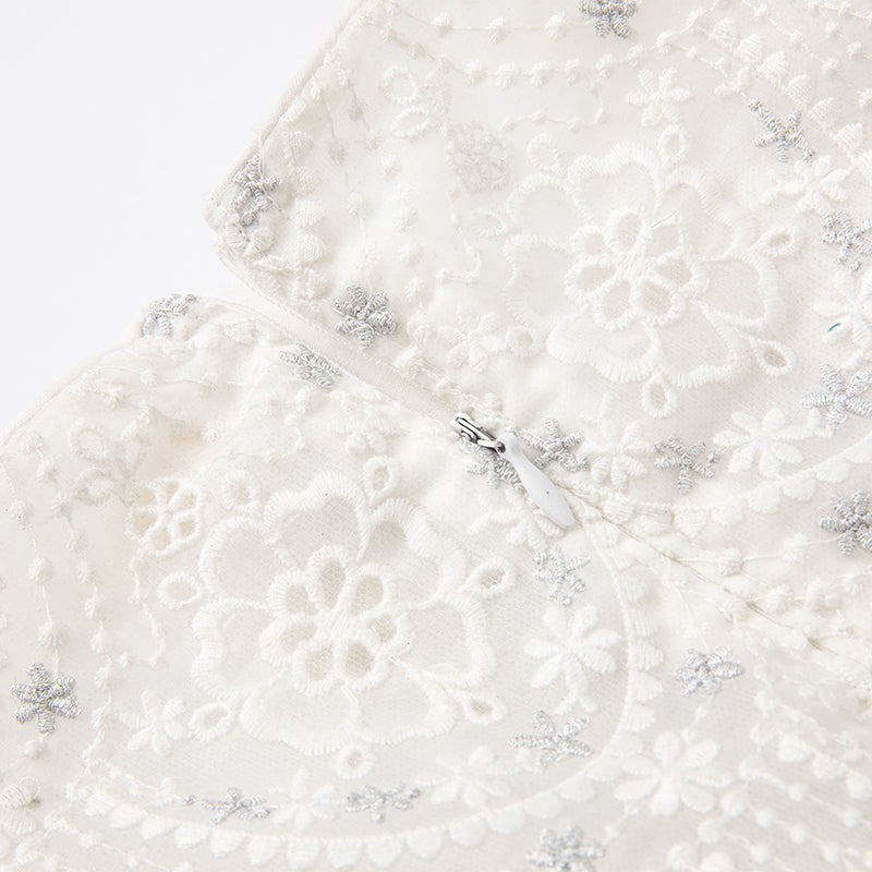 فستان بنات بيج من التول مع تطريز، فستان سهرة فاخر بأسلوب أميرة