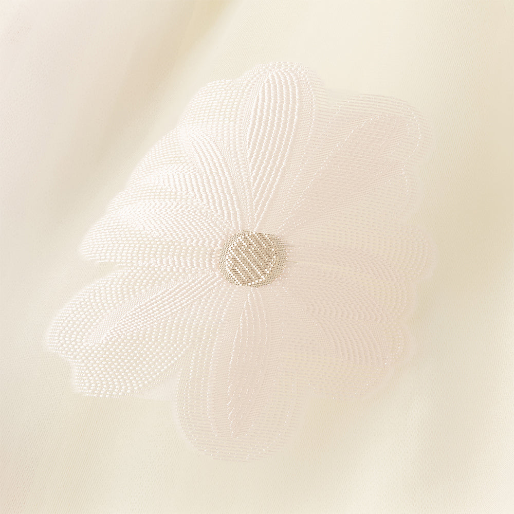 فستان بنات صيفي وردي بياقة دائرية وأكمام منفوشة مع تطريز زهور بأسلوب أميرة