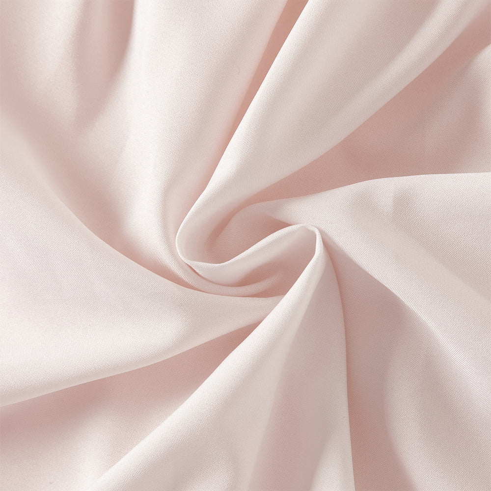 فستان بنات صيفي وردي من التول بياقة دائرية وأكمام كاب مع كاب خلفي من الشبك وتطريز ترتر بأسلوب أميرة